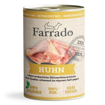 Farrado Nassfutter Huhn PUR 400g - 100% Monoprotein 